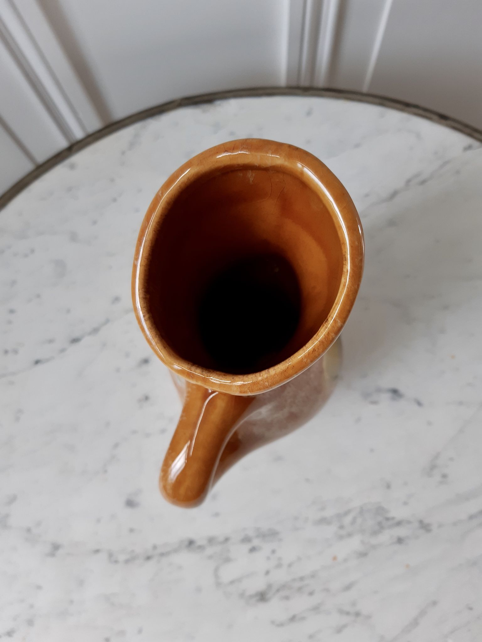 Vase en céramique moderniste signé PL Minerve années 60-70s