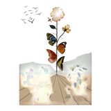 Salvador Dali: Flordali, The Butterfly Rose, original signed lithograph