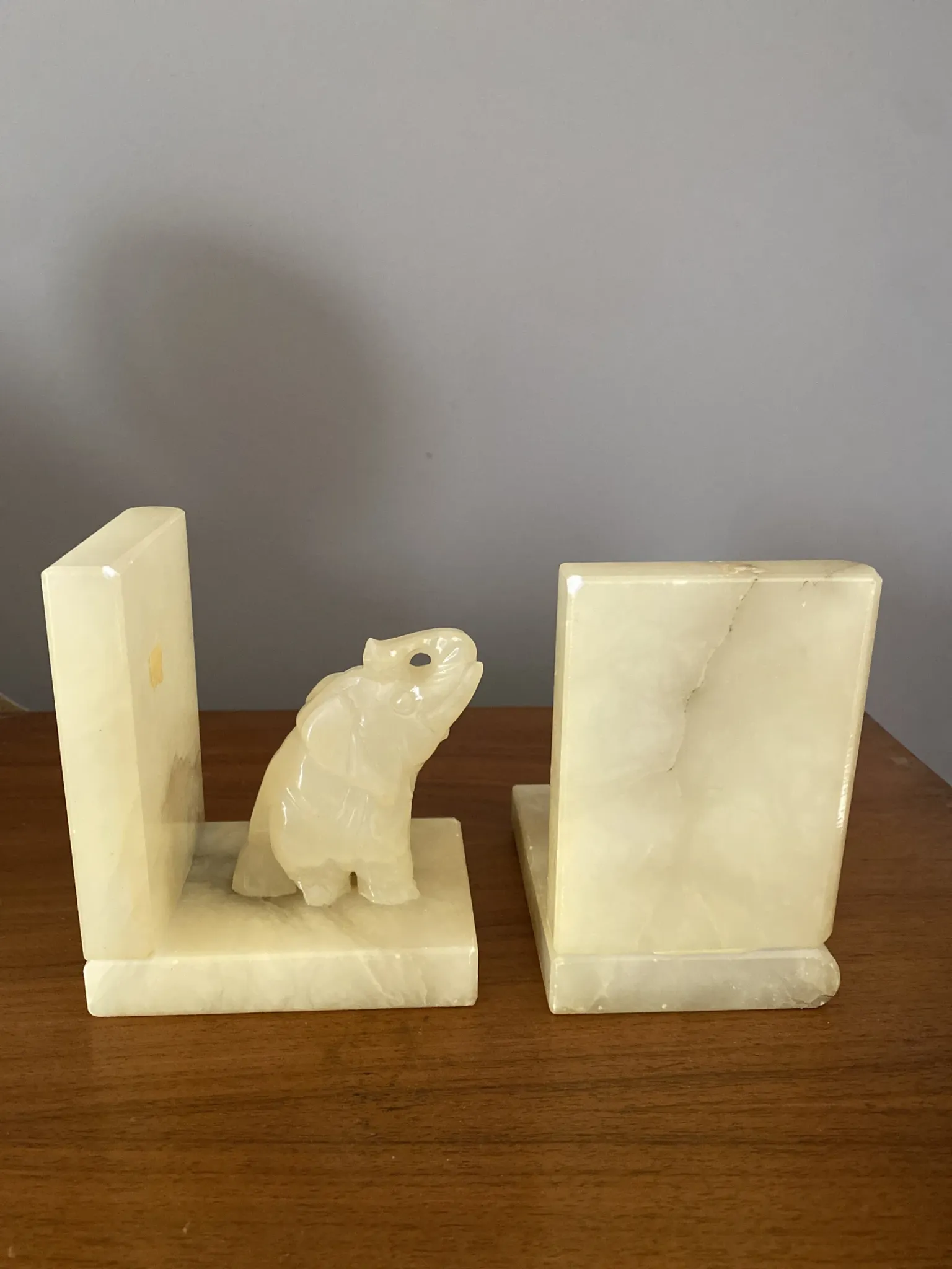Paire de serres livres éléphants 
