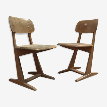 Paire de chaises de Carl Sasse