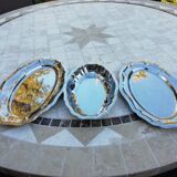 3 plats de service ovales en inox