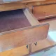 Art Deco buffet from the 1950s in oak and herringbone.