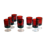 Luminarc 70s red wine glasses