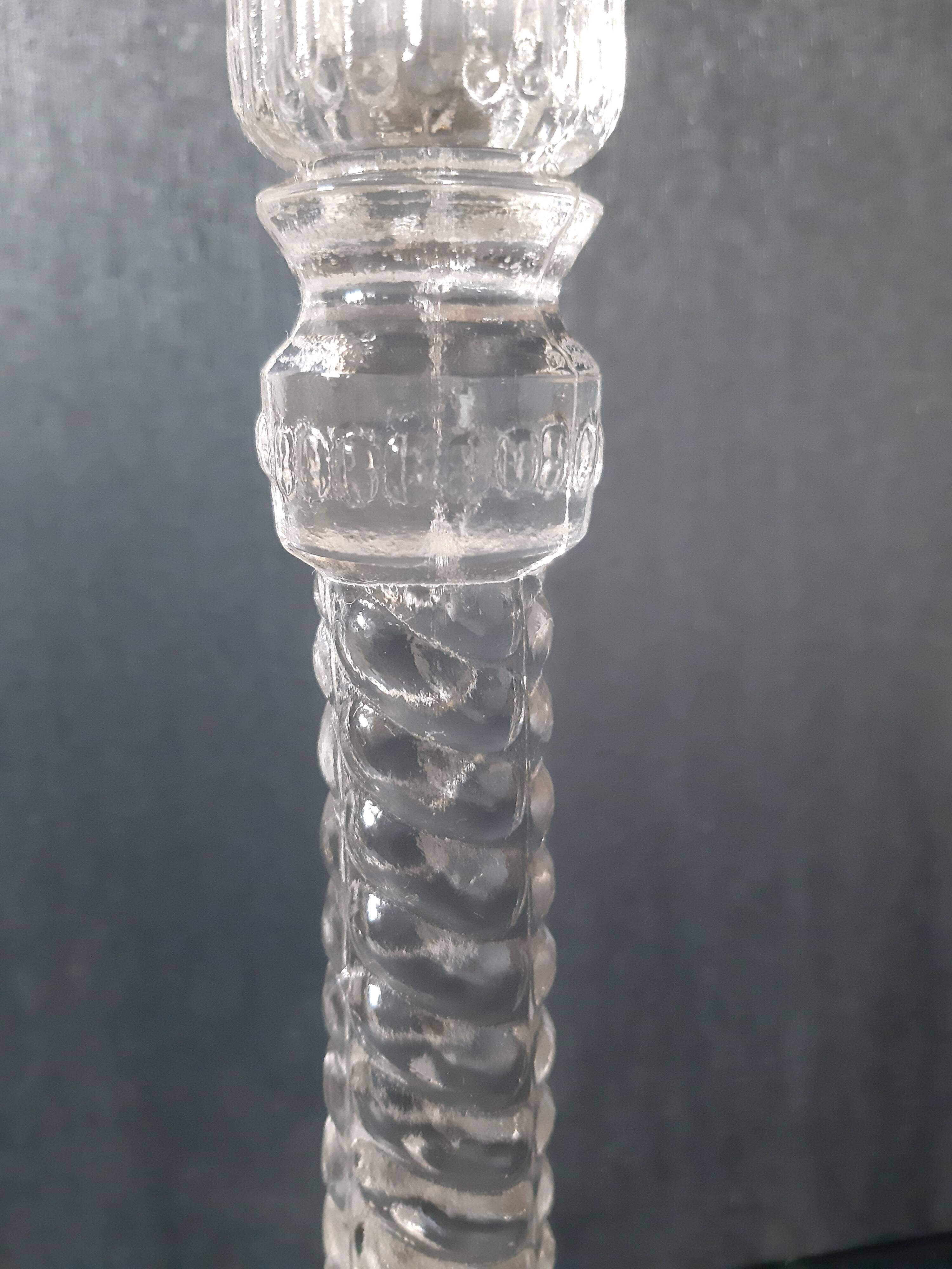Glass candle holder