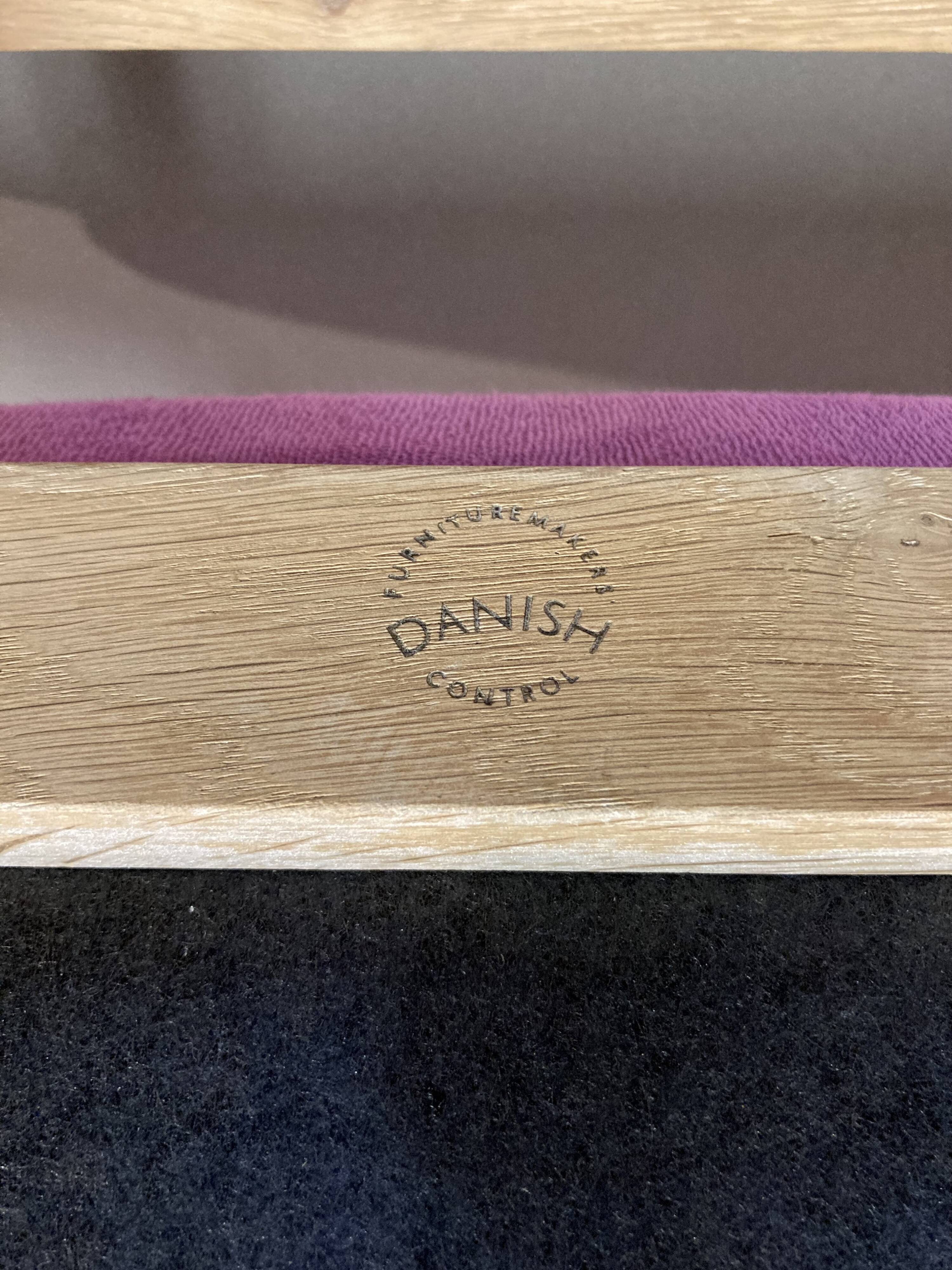 Fuchsia armchair scandinavian design stamp 1960