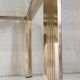 Gold metal and glass coffee table - 70s/80s