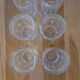6 verres ciselés en verre épais