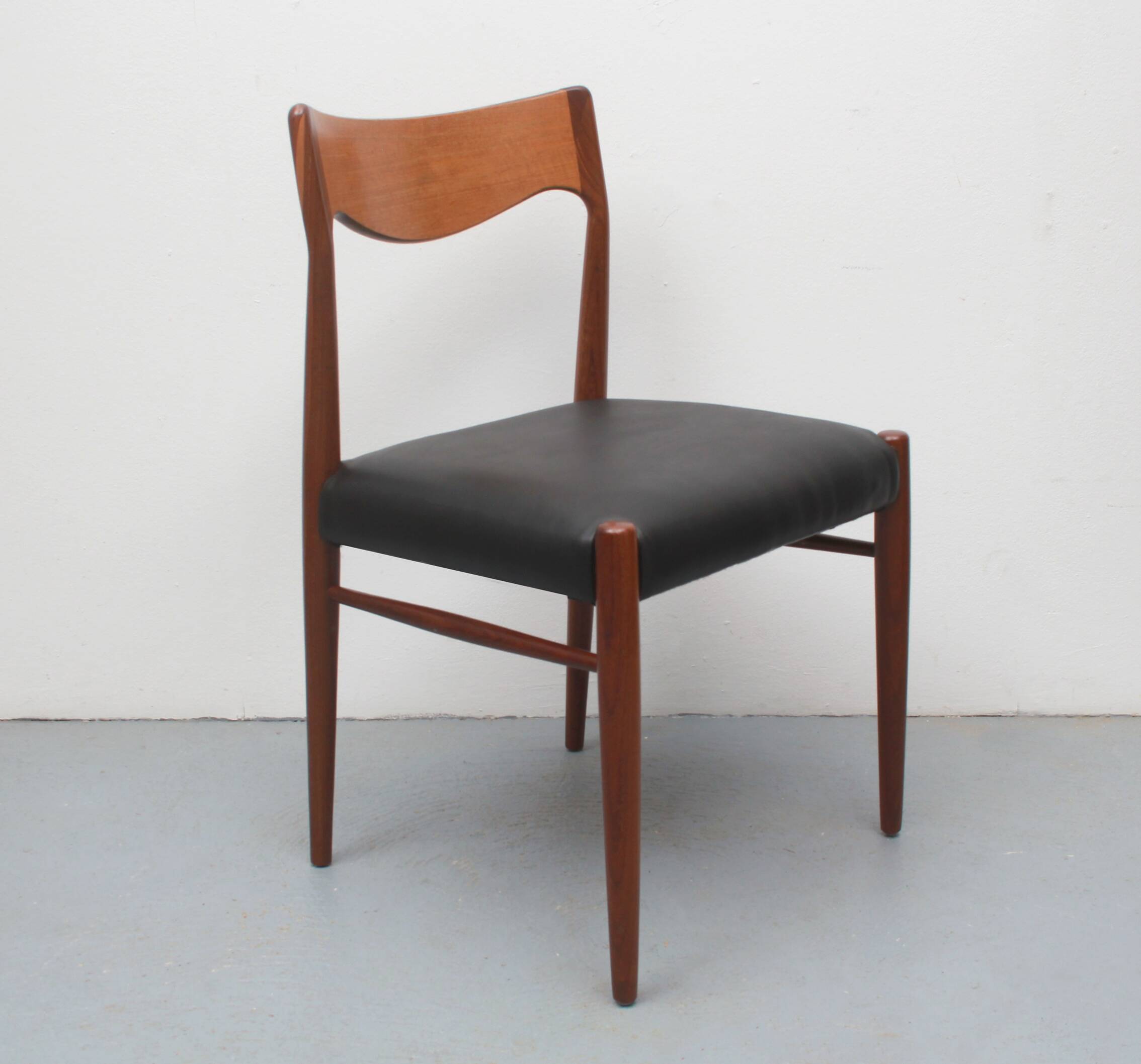 1960s diningchair in teak and leather