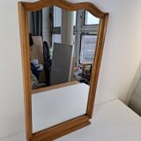 Mid-Century Walnut Mirror from 1960s Czechoslovakia, Organic Curved Frame