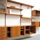 Danish teak wall unit by Kai Kristiansen for Feldballes Møbelfabrik