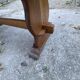 Table basse de ferme rustique chêne type monastère 1950