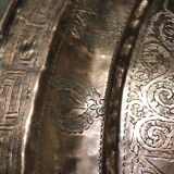 Ancien plateau marocain en cuivre