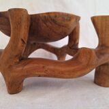 Carved wooden empty pocket.