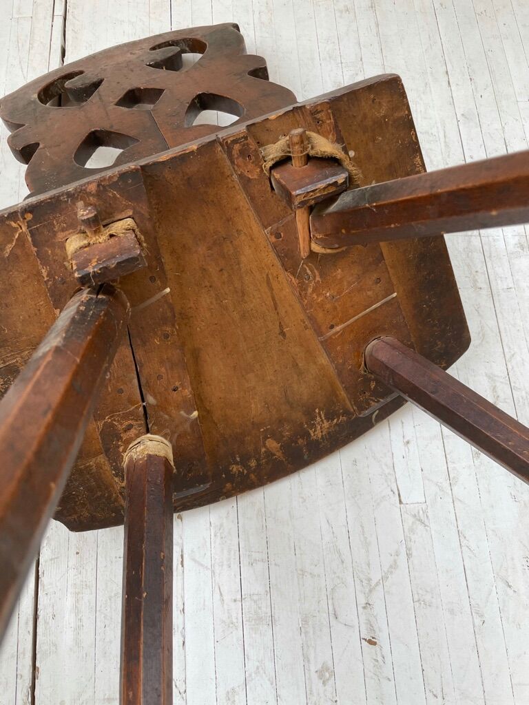 Pair of brutalist Alsatian mountain chairs 19th