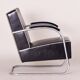 Bauhaus Armchair in Chrome and Leather from Mücke Melder, 1930s