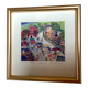 Illustration Lithographie Arvid Norendal marché à Bergen