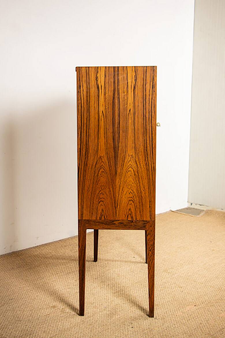 High cabinet, Bar, Danish in rosewood model 6201 by Hans Olsen 1960.