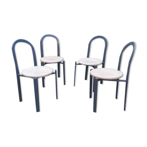 Série de 4 chaises vintage design année 80  éditeur Samo