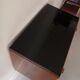 Chest of drawers in rosewood and vintage mid-century black glass, czechoslovakia 1970