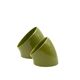 Space age set of 2 green ceramic vide poche, Sicart Italy ca. 1970