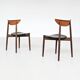 Harry Ostergaard pair of dining chairs rosewood Randers Denmark 1960