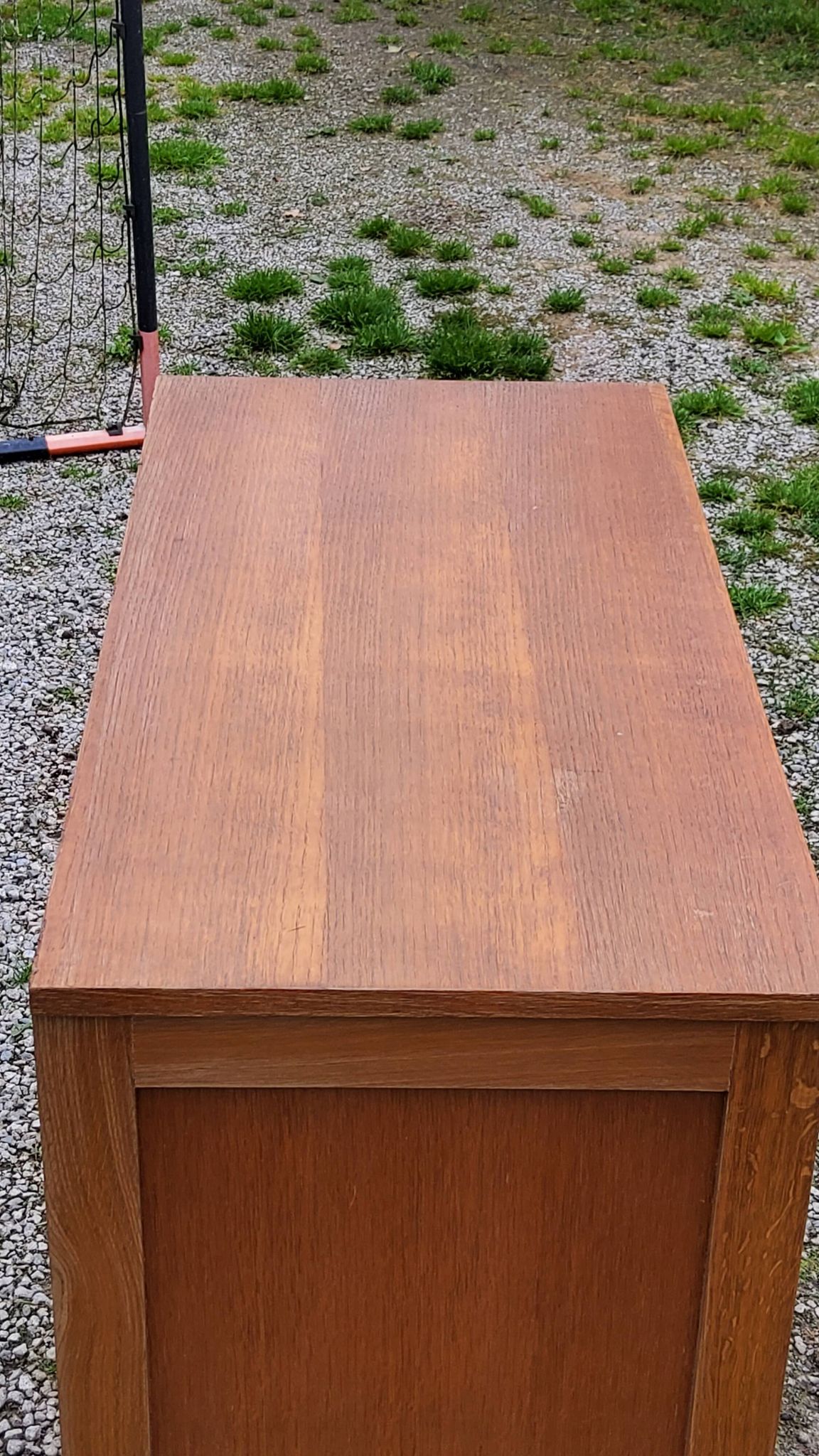Vintage chest of drawers from the 50s in blond oak 4 drawers conical legs