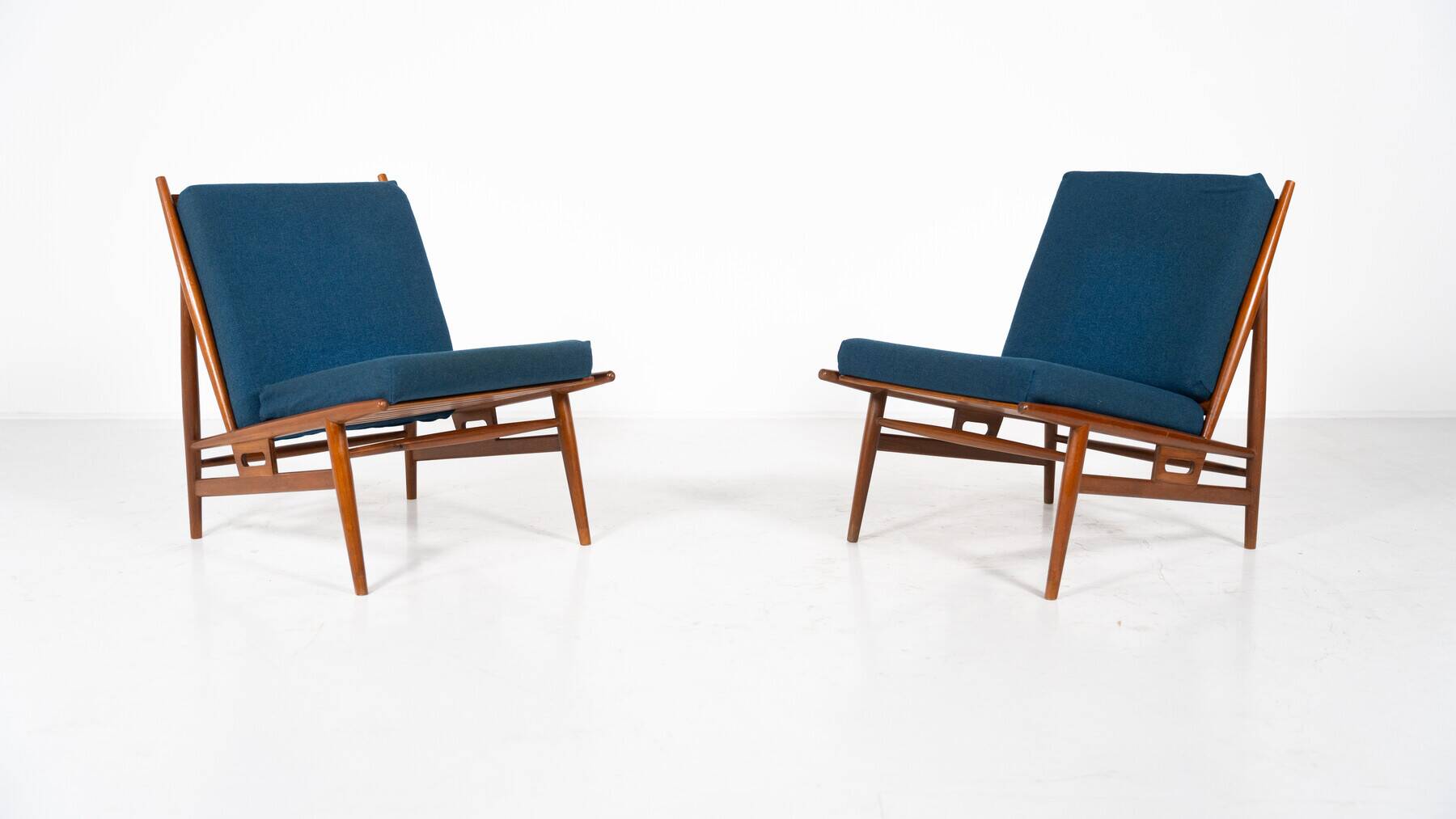 Mid-Century Modern Pair of Armchairs by Isa, Italy, 1960s