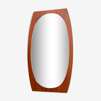 Teak mirror Italy 1950 58x100cm