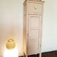 Antique tall cabinet painted white
