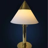 Brass and white opaline lamp by Limburg 1970