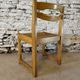 6 Regain House chairs - Elm and straw - 1980 - Vintage - Brutalist