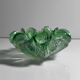 Cendrier en particules de feuilles argentées vertes par Barovier Toso Murano