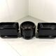 Luigi Colani set of 3 room dividing black planters 1970’s