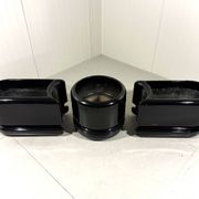 Luigi Colani set of 3 room dividing black planters 1970’s