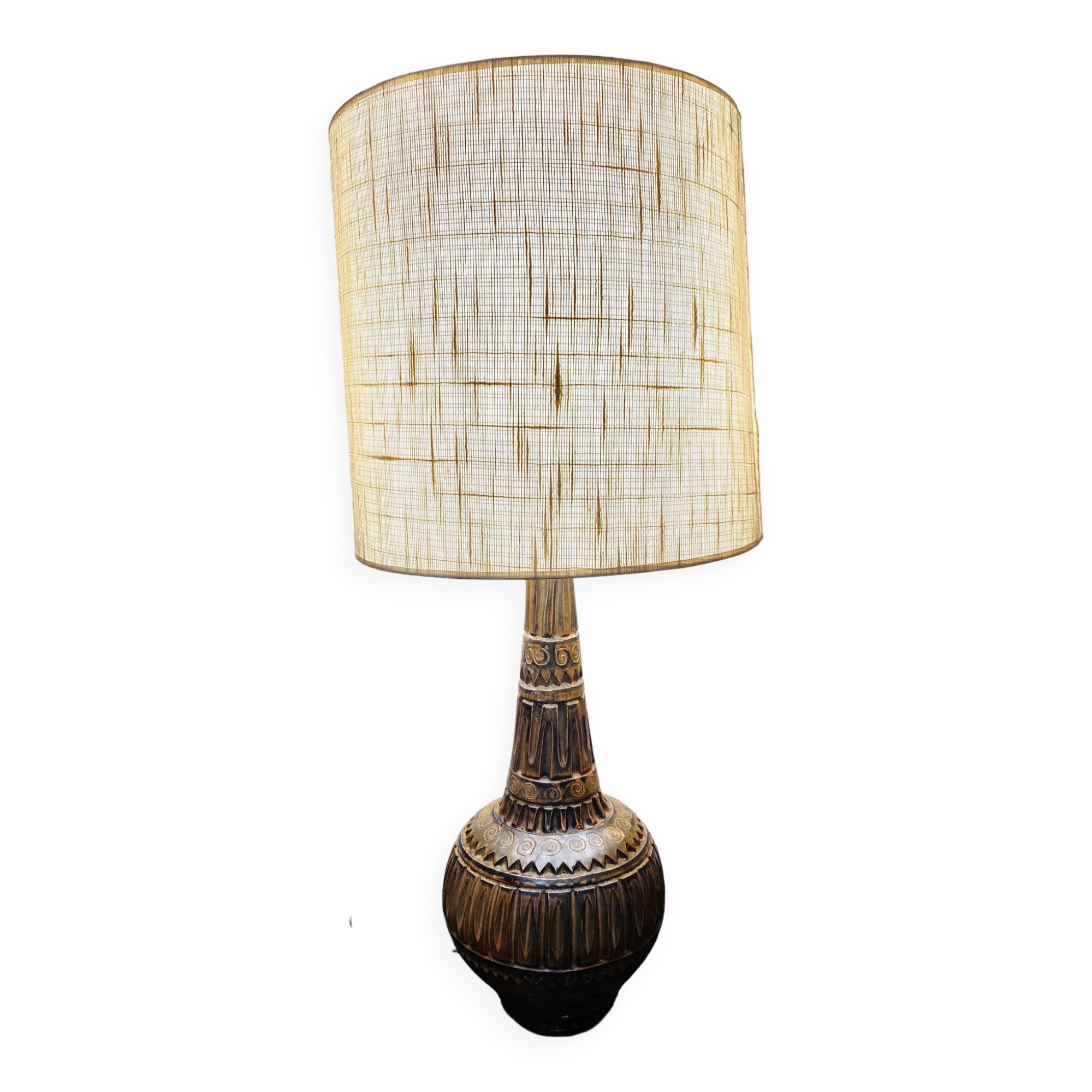 Marius Bessone ceramic lamp Vallauris 1950