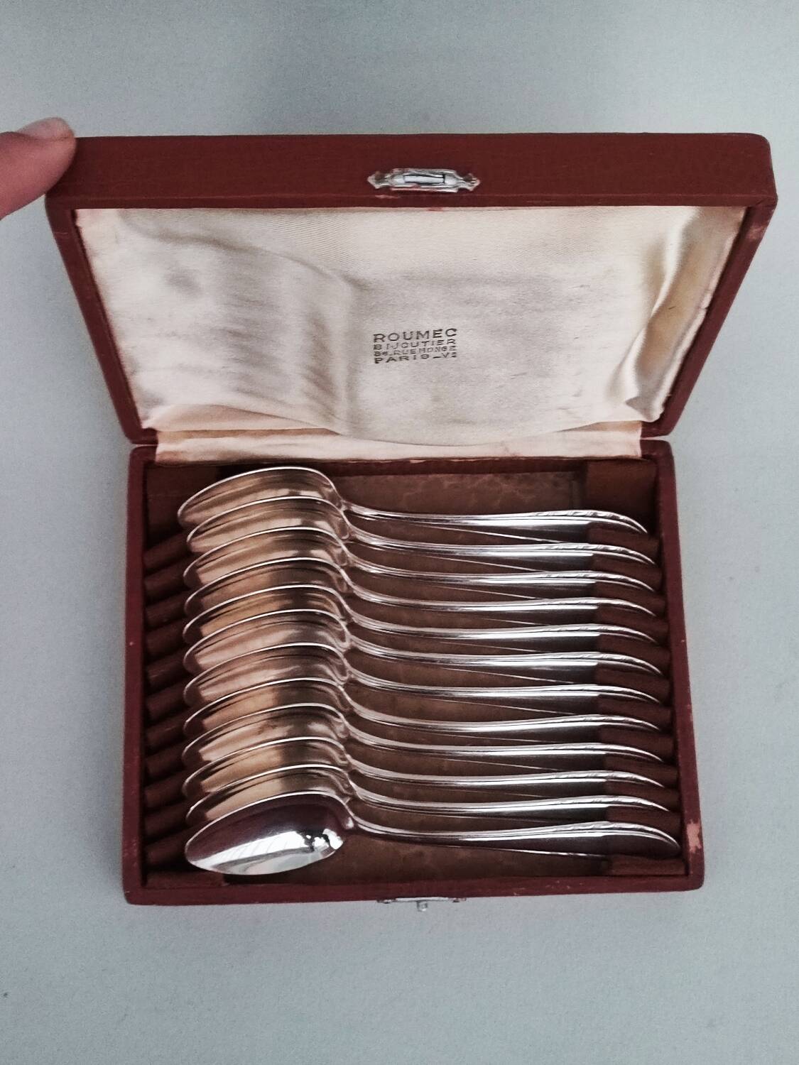 12 silverplated teaspoons