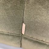 Vintage 2 and 3 seater green velvet togo set