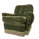 Ensemble de 2 chaises/fauteuils simples vintage verts à franges