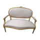 Two-seater bench wood fabric