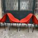 Set of 4 Geniève chairs by Dangles and Christian Defrance 1950
