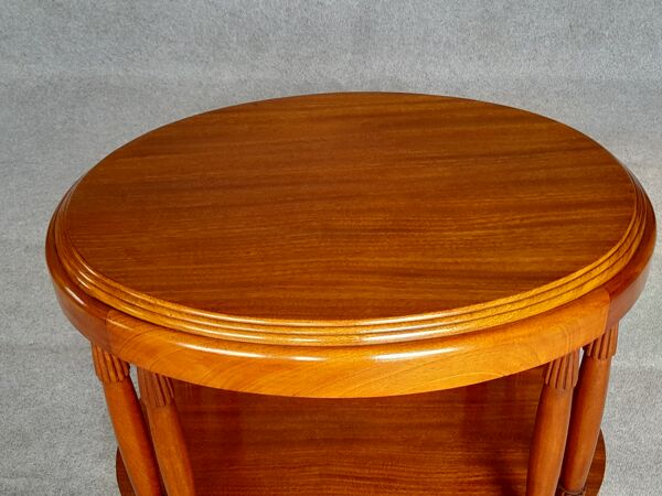 Table basse ovale d'époque art déco