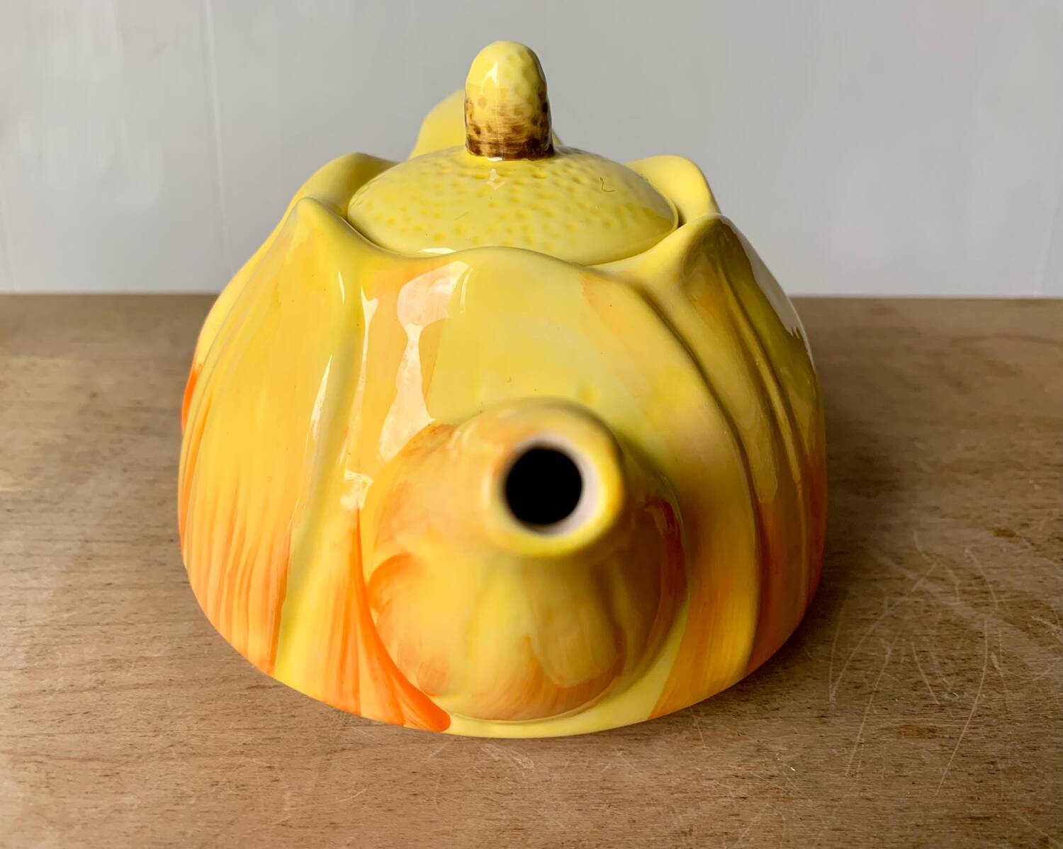 Vintage flower slip teapot