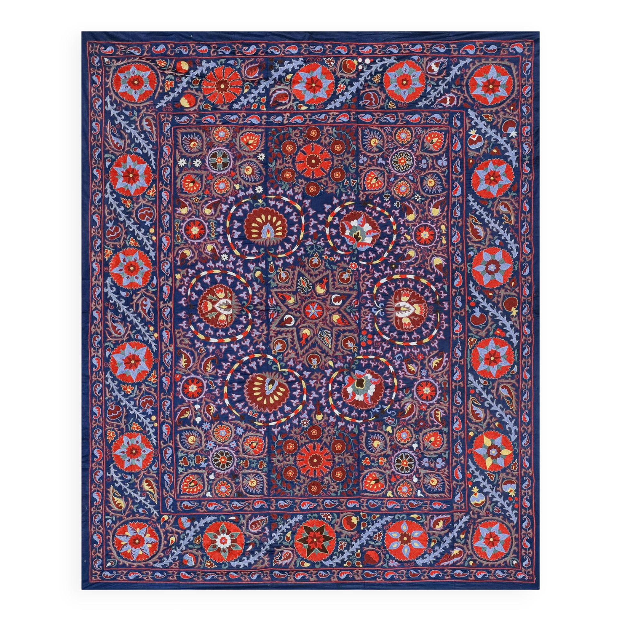 Hand knotted rug, vintage Turkish rug 245x303 cm