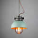 Vintage mint industrial hanging light from TEP