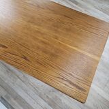 Rectangular coffee table in beech and oak from the 70s