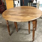 Table 6 pieds louis Philippe sur roulettes bois
