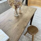 Solid oak farmhouse table 185cm