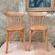 Set of two vintage bistro chairs in curved wood - baumann