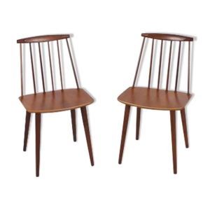 Paire de chaises en teck - fdb