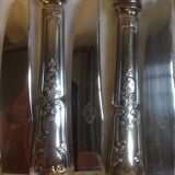 24 silver metal knives and Louis XV style stainless steel blade